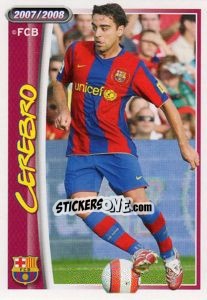 Cromo Xavi (cerebro) - FC Barcelona 2007-2008 - Panini