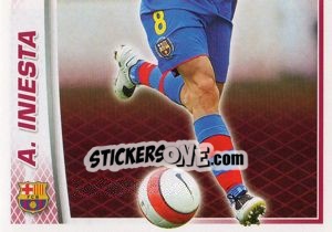 Cromo A.Iniesta - FC Barcelona 2007-2008 - Panini