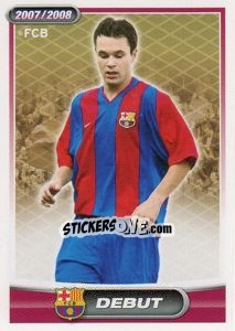 Figurina A.Iniesta (debut) - FC Barcelona 2007-2008 - Panini