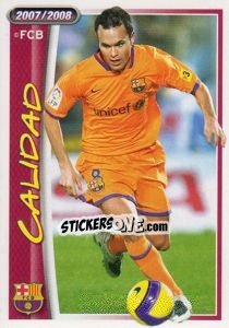Sticker A.Iniesta (calidad) - FC Barcelona 2007-2008 n. 105 - Panini