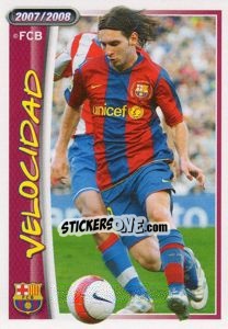 Sticker Messi (velocidad) - FC Barcelona 2007-2008 n. 111 - Panini