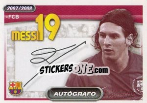 Figurina Messi (autografo) - FC Barcelona 2007-2008 - Panini