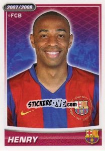 Sticker Thierry Henry (portrait) - FC Barcelona 2007-2008 n. 115 - Panini
