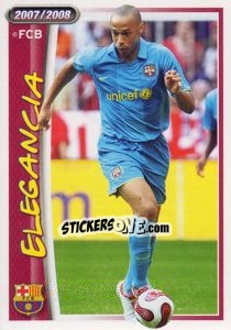 Sticker Thierry Henry (elegancia) - FC Barcelona 2007-2008 n. 117 - Panini
