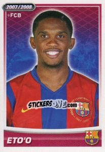 Figurina Eto'O (portrait) - FC Barcelona 2007-2008 - Panini