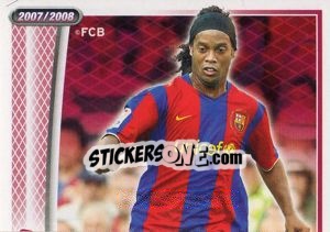 Sticker Ronaldinho - FC Barcelona 2007-2008 n. 125 - Panini