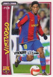 Sticker Ronaldinho (virtuoso) - FC Barcelona 2007-2008 n. 129 - Panini