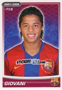 Sticker Giovani Dos Santos (portrait) - FC Barcelona 2007-2008 - Panini