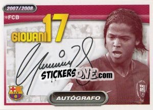 Sticker Giovani Dos Santos (autografo) - FC Barcelona 2007-2008 - Panini