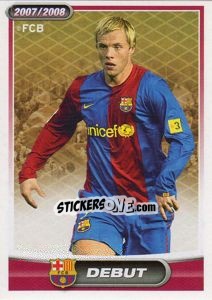 Cromo Gudjohnsen (debut) - FC Barcelona 2007-2008 - Panini