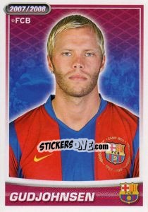 Sticker Gudjohnsen (portrait) - FC Barcelona 2007-2008 - Panini