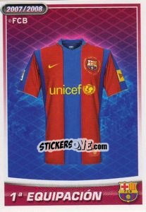 Sticker 1 Equipacion - FC Barcelona 2007-2008 n. 153 - Panini