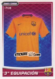 Sticker 3 Equipacion - FC Barcelona 2007-2008 n. 155 - Panini