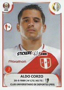 Sticker Aldo Corzo - CONMEBOL Copa América 2021
 n. PER9 - Panini