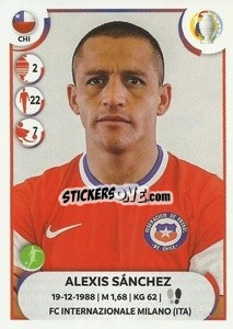 Sticker Alexis Sánchez - CONMEBOL Copa América 2021
 - Panini