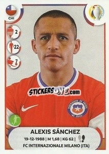 Sticker Alexis Sánchez - CONMEBOL Copa América 2021
 n. CHI21 - Panini