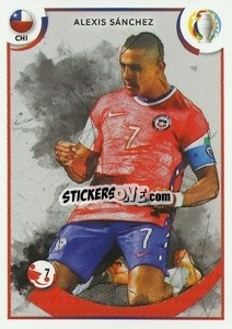 Sticker Alexis Sánchez (Chile) - CONMEBOL Copa América 2021
 n. GOL5 - Panini