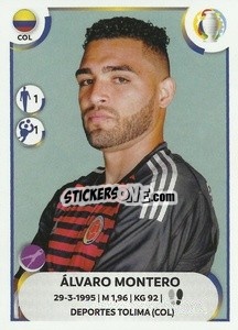 Sticker Álvaro Montero - CONMEBOL Copa América 2021
 n. COL5 - Panini