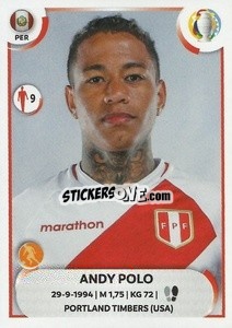 Sticker Andy Polo - CONMEBOL Copa América 2021
 n. PER18 - Panini