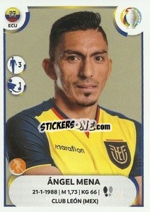 Sticker Ángel Mena - CONMEBOL Copa América 2021
 n. ECU19 - Panini