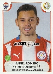 Sticker Ángel Romero - CONMEBOL Copa América 2021
 n. PAR22 - Panini