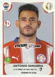 Sticker Antonio Sanabria - CONMEBOL Copa América 2021
 n. PAR21 - Panini