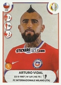 Sticker Arturo Vidal - CONMEBOL Copa América 2021
 n. CHI15 - Panini