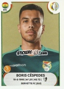 Sticker Boris Céspedes - CONMEBOL Copa América 2021
 n. BOL19 - Panini