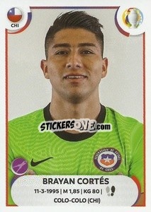 Sticker Brayan Cortés - CONMEBOL Copa América 2021
 n. CHI4 - Panini