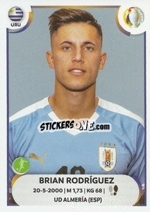 Sticker Brian Rodríguez - CONMEBOL Copa América 2021
 n. URU21 - Panini