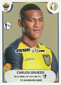 Sticker Carlos Gruezo - CONMEBOL Copa América 2021
 n. ECU14 - Panini
