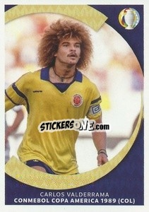 Sticker Carlos Valderrama - Conmebol Copa America 1989 - CONMEBOL Copa América 2021
 n. LE5 - Panini