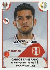 Sticker Carlos Zambrano - CONMEBOL Copa América 2021
 - Panini