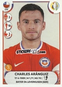 Sticker Charles Aránguiz - CONMEBOL Copa América 2021
 n. CHI14 - Panini