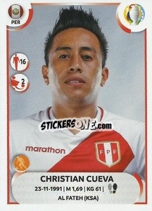 Sticker Christian Cueva - CONMEBOL Copa América 2021
 n. PER19 - Panini