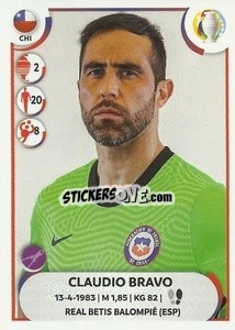 Sticker Claudio Bravo - CONMEBOL Copa América 2021
 n. CHI5 - Panini