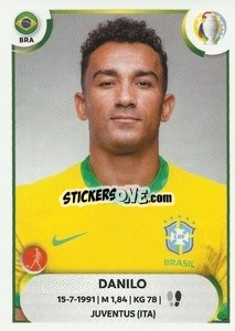 Sticker Danilo - CONMEBOL Copa América 2021
 n. BRA10 - Panini