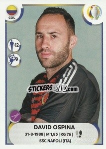 Sticker David Ospina - CONMEBOL Copa América 2021
 n. COL4 - Panini