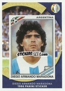 Cromo Diego Armando Maradona - 1986 Panini Sticker - CONMEBOL Copa América 2021
 - Panini