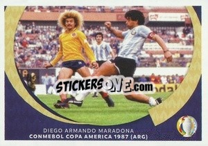 Sticker Diego Armando Maradona - Conmebol Copa America 1987 - CONMEBOL Copa América 2021
 n. LE4 - Panini