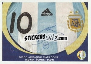 Sticker Diego Armando Maradona - Icon - CONMEBOL Copa América 2021
 n. LE1 - Panini