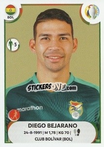 Sticker Diego Bejarano - CONMEBOL Copa América 2021
 n. BOL8 - Panini