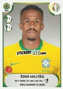Sticker Éder Militão - CONMEBOL Copa América 2021
 n. BRA11 - Panini