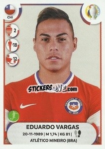 Sticker Eduardo Vargas - CONMEBOL Copa América 2021
 n. CHI24 - Panini