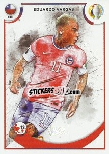 Sticker Eduardo Vargas (Chile) - CONMEBOL Copa América 2021
 n. GOL2 - Panini