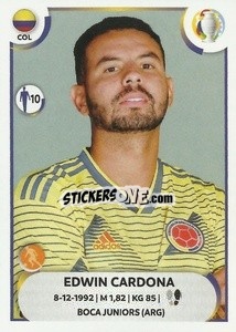 Sticker Edwin Cardona - CONMEBOL Copa América 2021
 n. COL18 - Panini