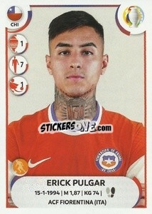 Sticker Erick Pulgar - CONMEBOL Copa América 2021
 n. CHI17 - Panini