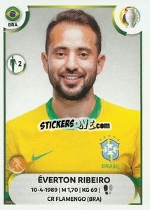 Sticker Éverton Ribeiro - CONMEBOL Copa América 2021
 n. BRA19 - Panini