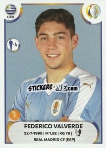 Sticker Federico Valverde - CONMEBOL Copa América 2021
 n. URU14 - Panini