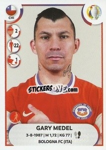 Sticker Gary Medel - CONMEBOL Copa América 2021
 n. CHI6 - Panini